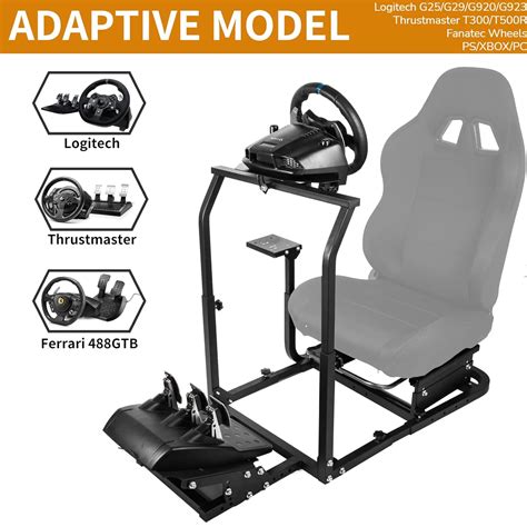 Buy Dardoo Gaming Simulator Cockpit Stand Adjustable Fits for Logitech ...