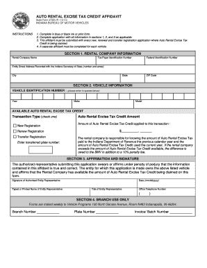 Fillable Online forms in Fillable AUTO RENTAL EXCISE TAX CREDIT ...