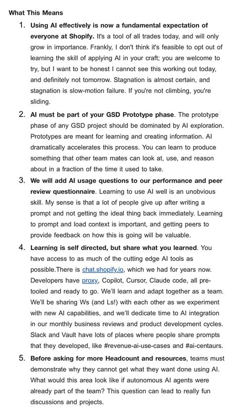 Shopify CEO's leaked memo on AI hiring | Simon Taylor posted on the ...
