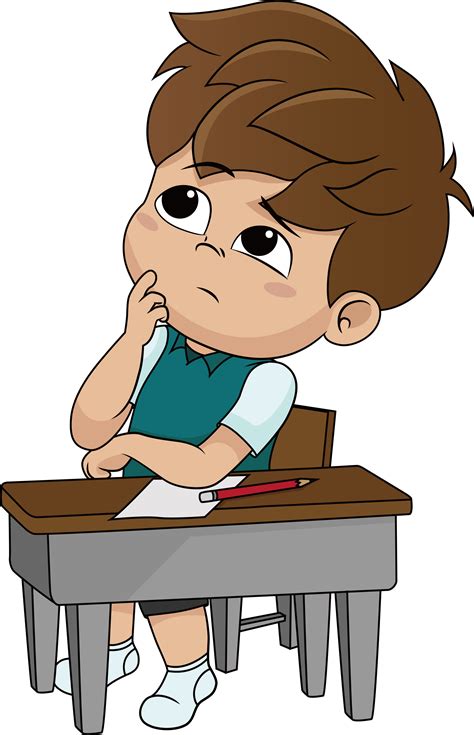 Royalty Free Illustration A Thinking Little Boy Clipart - Full Size ...