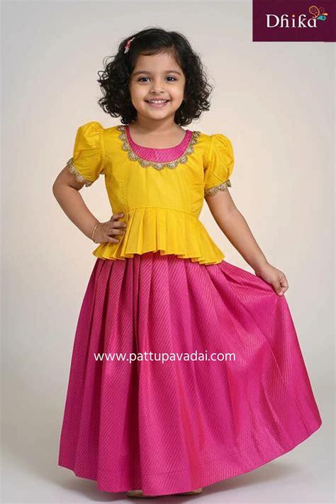 Silk Long Gowns for Baby Girls | Dhika Clothing