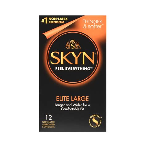 SKYN Feel Everything Elite Large Lubricated Non Latex Condoms, 12 Coun ...