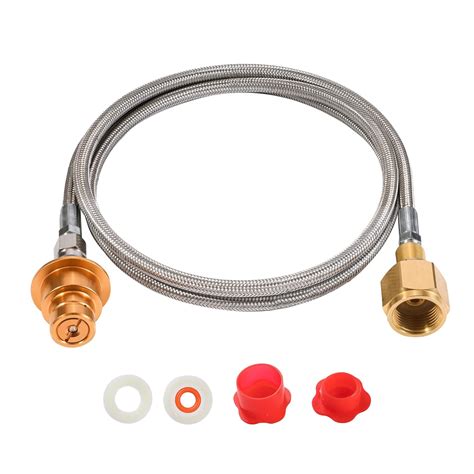 GURUDAR CO2 Cylinder CO2 Tank Direct Adapter with 60in Stainless Steel ...