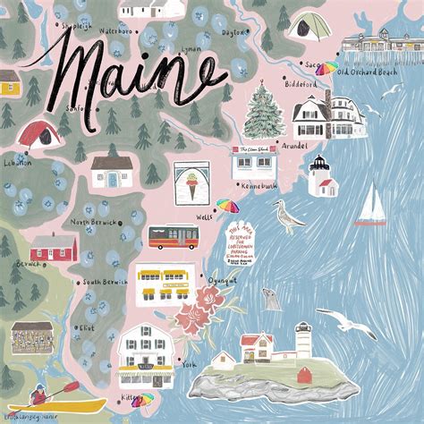Southern Maine Coast Map at Tayla Shawna blog