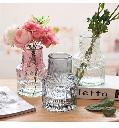 花瓶现代简约风格创意花瓶玫瑰鲜花插花花瓶玻璃创意清新透明-阿里巴巴