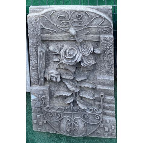 Decorative Rose Concrete Wall Plaque 0577 - Pots n Pots