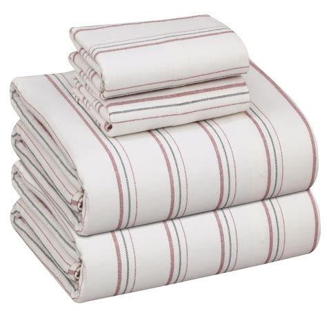 RUVANTI Flannel Sheets Queen Size - 100% Cotton Brushed Flannel Bed ...