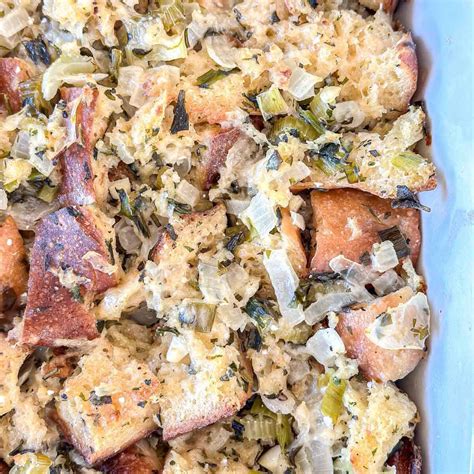 Easy Sourdough Bread Stuffing With Fresh Herbs - Simple And Fraiche