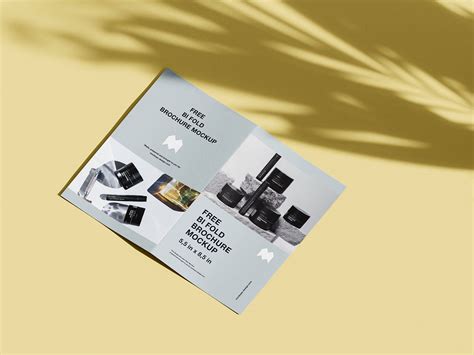 Free Half Letter Size Bi-Fold Brochure Mockup PSD Set - Good Mockups