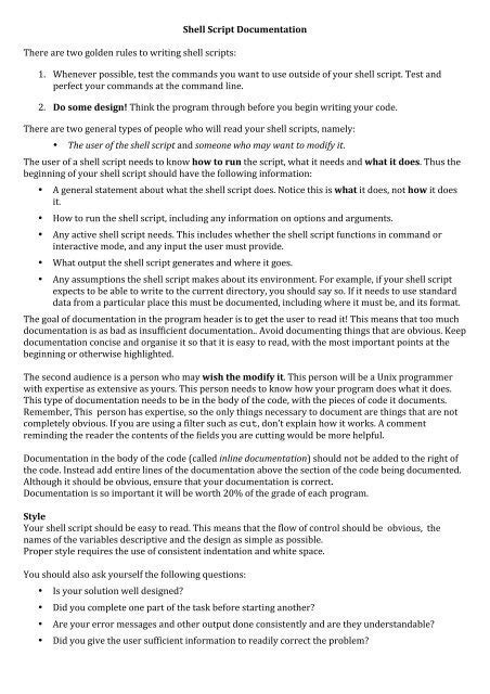 Image result for Shell Script How to Write Document Name