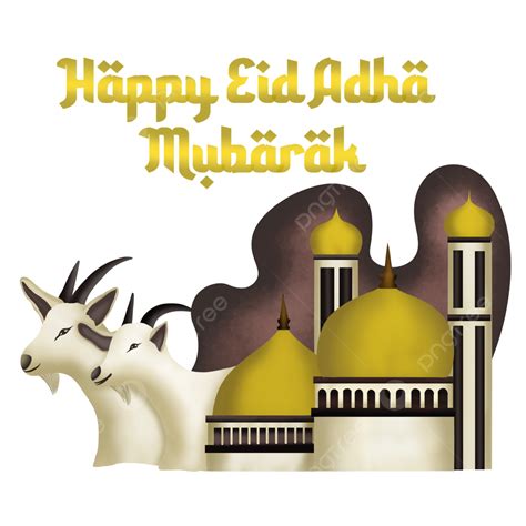 Eid Adha Mubarak White Transparent, Happy Eid Adha Mubarak Png With ...