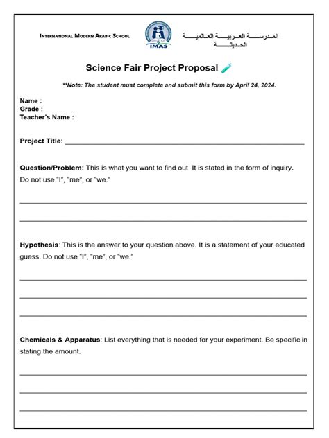 Image result for Science Proposal Example