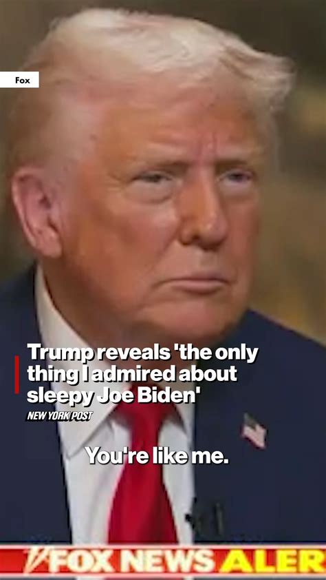 President Trump gave backhanded praise to former President Joe Biden ...