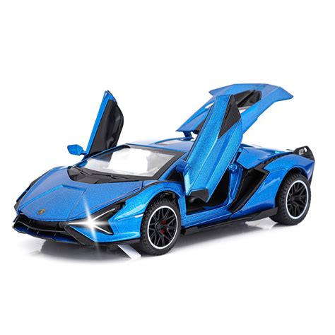 Buy SASBSC Toy Cars Lambo Sian FKP3 Metal Model Car with Light and ...