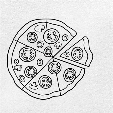 How to Draw a Pizza - HelloArtsy