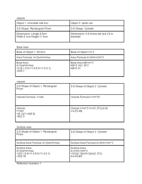 Volume Calculations 的图像结果