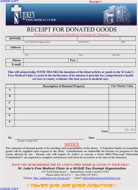 46 Free Donation Receipt Templates (501c3, Non-Profit)