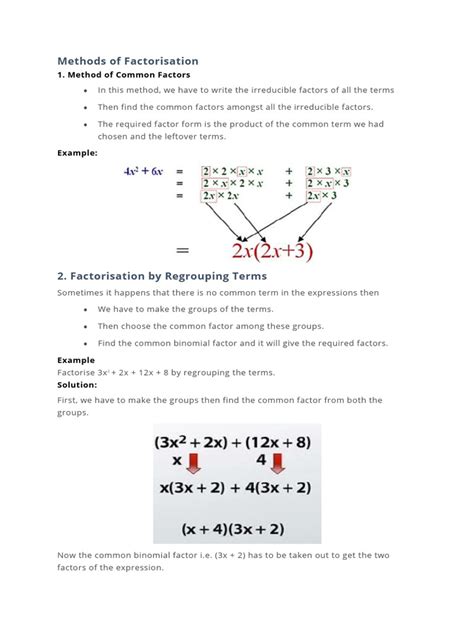 Factorisation Formulas 的图像结果