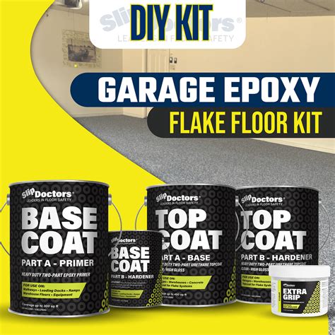DIY 2K Non-Slip Epoxy Flake Floor Kit for Garages & Warehouses