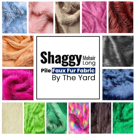 Shaggy Mohair Long Pile Faux Fur Upholstery Fabric By The Yard