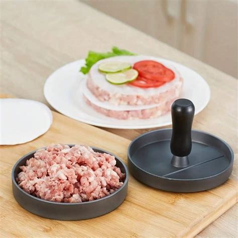 Hamburger Meat Press Plastic Handle Meatloaf Press Manual Mold Aluminum ...