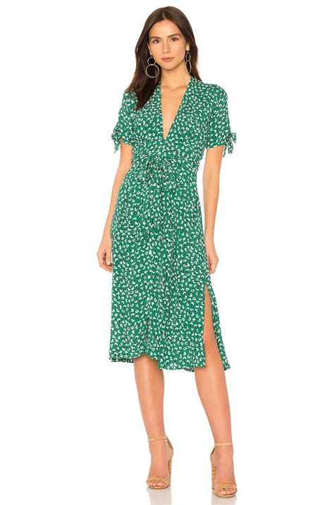 FAITHFULL THE BRAND Nina Midi Dress in Vintage Bloom Print Green | REVOLVE