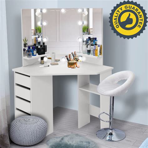 Corner Vanity Table With Lights