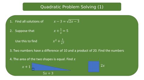 Image result for Quadratic Problem Solving