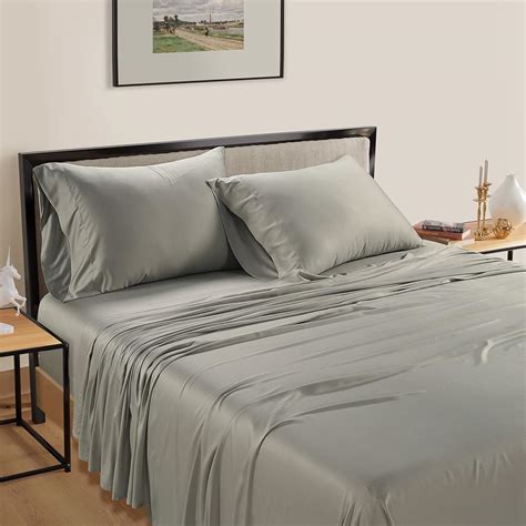 Amazon.com: Lefoyer Organic Cotton King Sheet, Percale Weave, 4-Piece ...