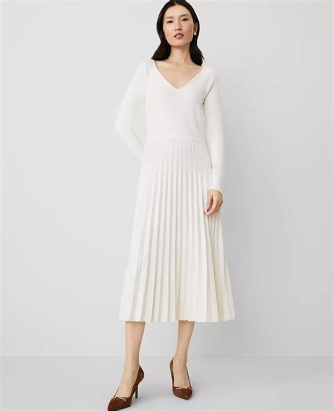 V-Neck Sweater Dress