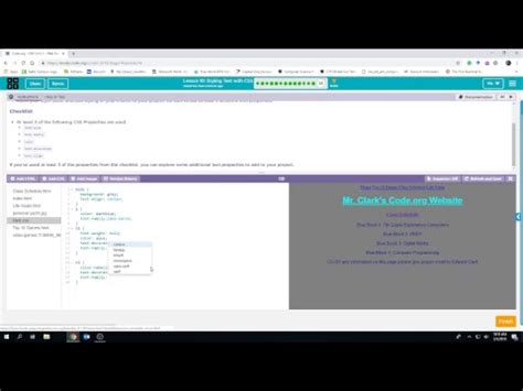 Image result for Lesson 6 Styling Text with CSS Code.org