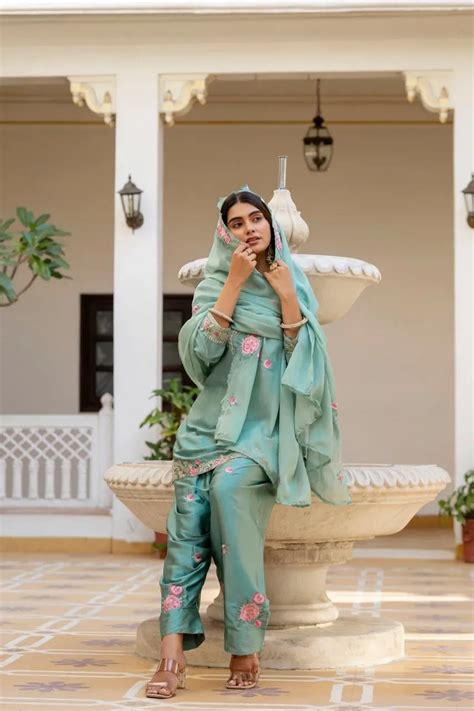 Elegant Japan Satin Kurti Set | Embroidered Patiala Suit... – TREND BUY