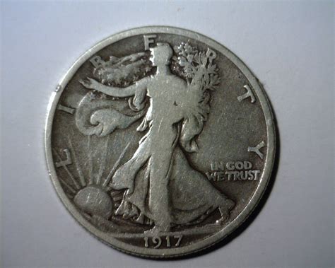 1917 SILVER WALKING LIBERTY HALF DOLLAR CIRCULATED NICE LOOKING COIN ...
