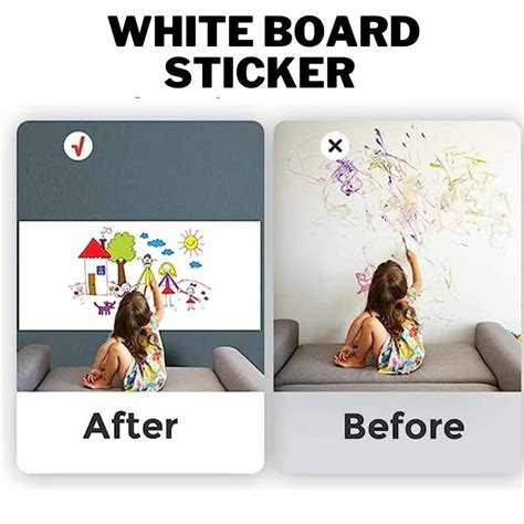 Self-Adhesive White Board Sticker Removable, Whiteboard Sticker Wall P ...