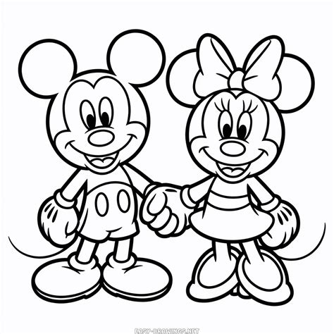 Mickey and Minnie Easy Drawing | Easy Drawings