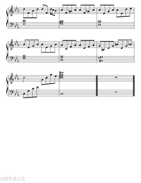 简化版《预感》钢琴谱 - 初学者最易上手 - 陈奕迅带指法钢琴谱子 - 钢琴简谱