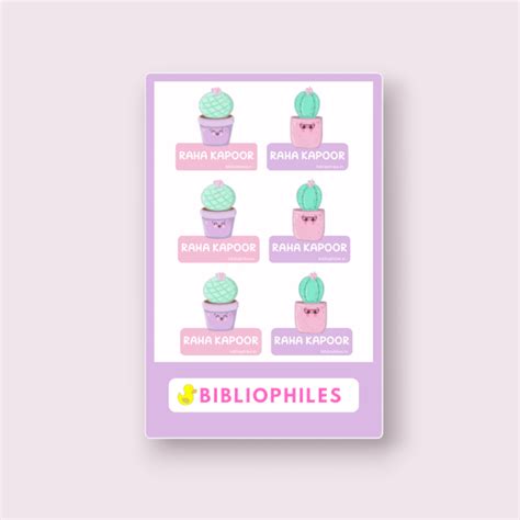 Clothes Shape Personalised Stickers Succulent – Bibliophiles
