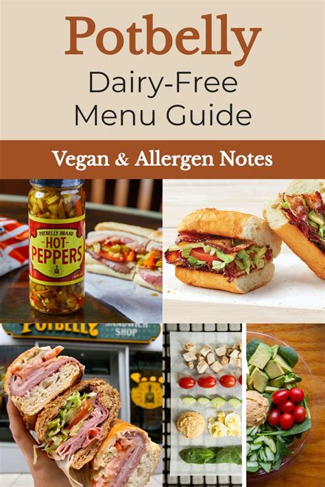 Potbelly Sandwich Shop Dairy-Free Menu Guide with Custom Orders