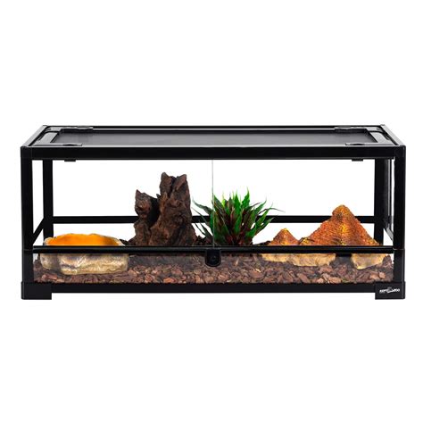 Buy REPTI ZOO Glass Reptile Terrarium 20 Gallon, Front Opening Reptile ...