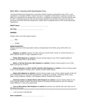 EEO: EEO-1 Voluntary Self Identification Form - Jchcorp - Fill and Sign ...