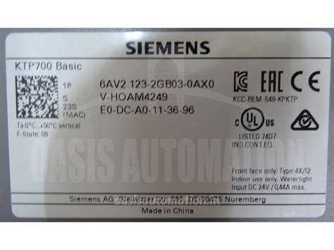 Repair / Purchase SIMATIC HMI KTP700 Automaiton product Model - 6AV2 ...