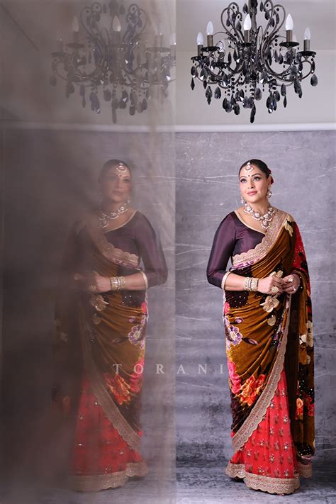 Bipasha Basu In Our Aftaabi Rabia Makhmal Saree Set – Torani India