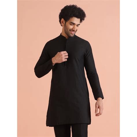 Buy KISAH Men Black Kurta Online