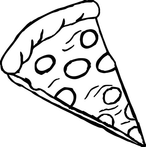 Pepperoni Pizza Coloring Page