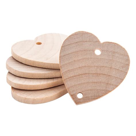 Heart Shaped 1-1/2 inch Real Wooden Board Tags – Wooden Tags for ...