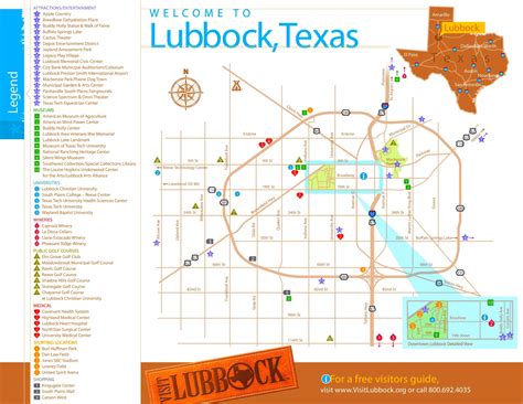 Lubbock tourist map - Ontheworldmap.com