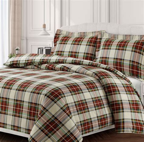 Heavyweight Printed Cotton Flannel Duvet Cover Set | Duvet cover sets ...