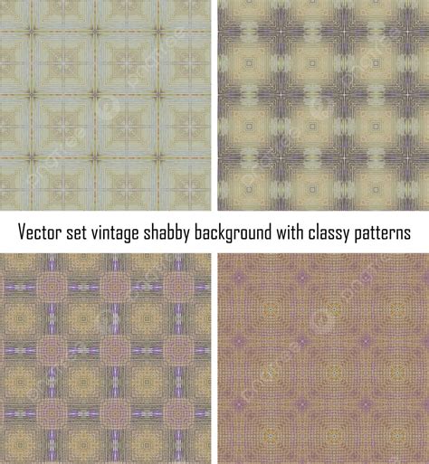 Vector Set Vintage Background Classical Patterns Vintage Set Paper ...