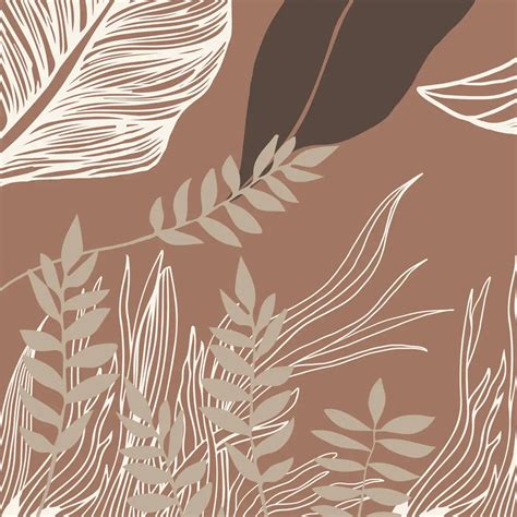 Botanical Muse Tropical Wallpaper, Brown Background Customised – Life n ...