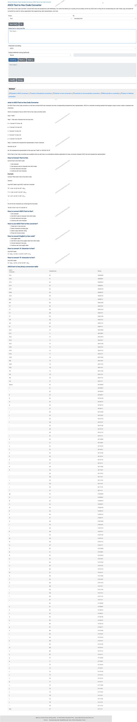 104 Text to Hex | Conversor ASCII a Hex | Herramienta Online Gratis ...